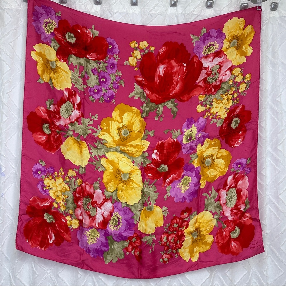 Oscar de la Renta vintage silk scarf